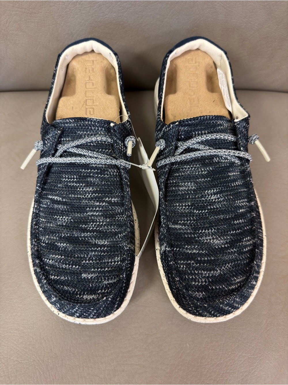 Hey Dude Knit Slip-On Loafers in Dark Navy Heather